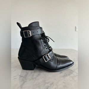AllSaints Lucie Black Ankle Boot